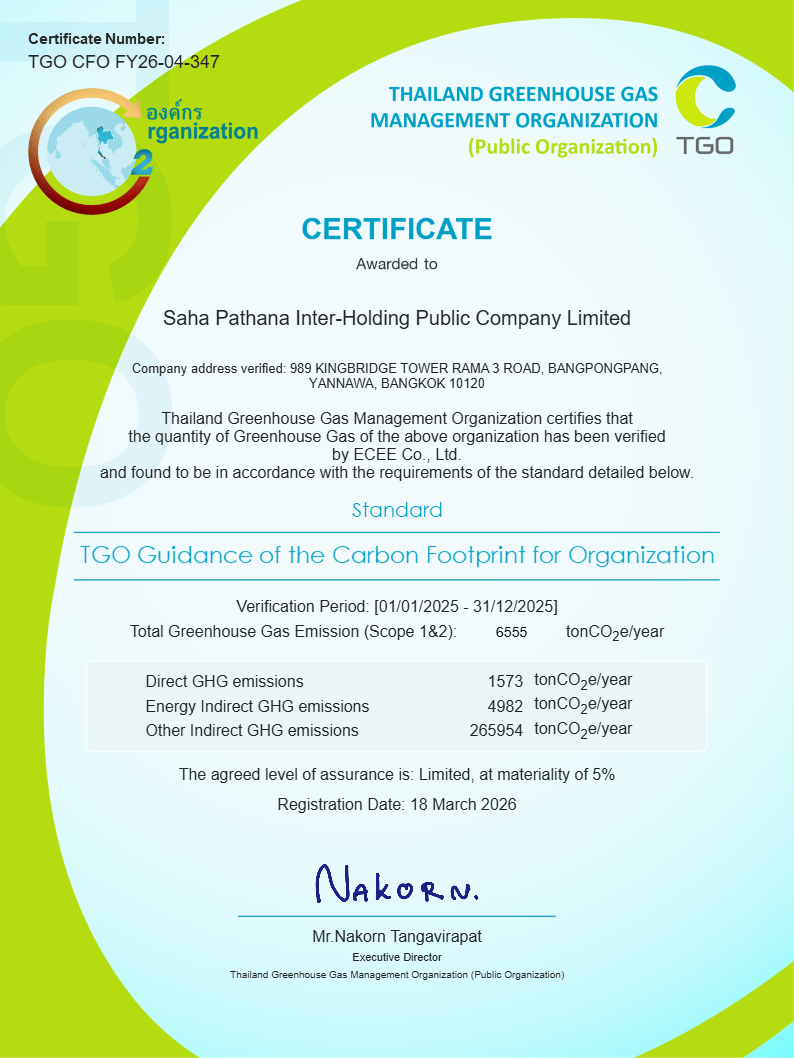 Carbon Footprint from the Thailand Greenhouse Gas Management Organization