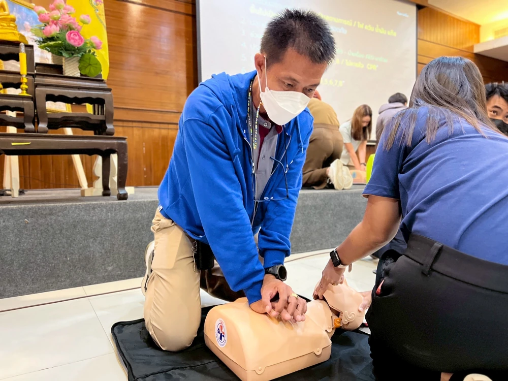 กิจกรรมอบรมการช่วยฟื้นคืนชีพขั้นพื้นฐาน (CPR&AED) และการปฐมพยาบาลเบื้องต้นฉุกเฉิน