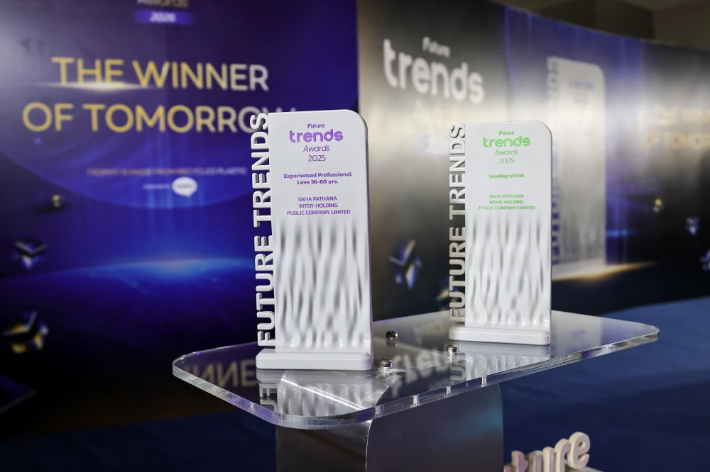 Saha Pathana Inter-Holding Public Company Limited received two prestigious awards at the Future Trends Awards 2026