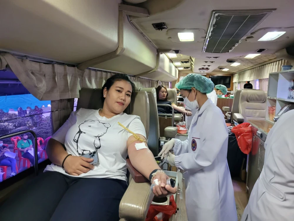 A blood donation center Activities