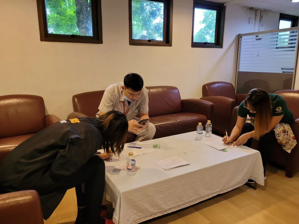 A blood donation center Activities