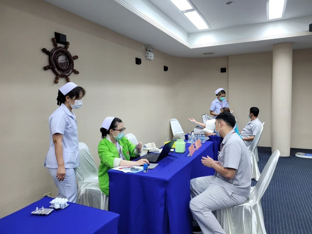 A blood donation center Activities