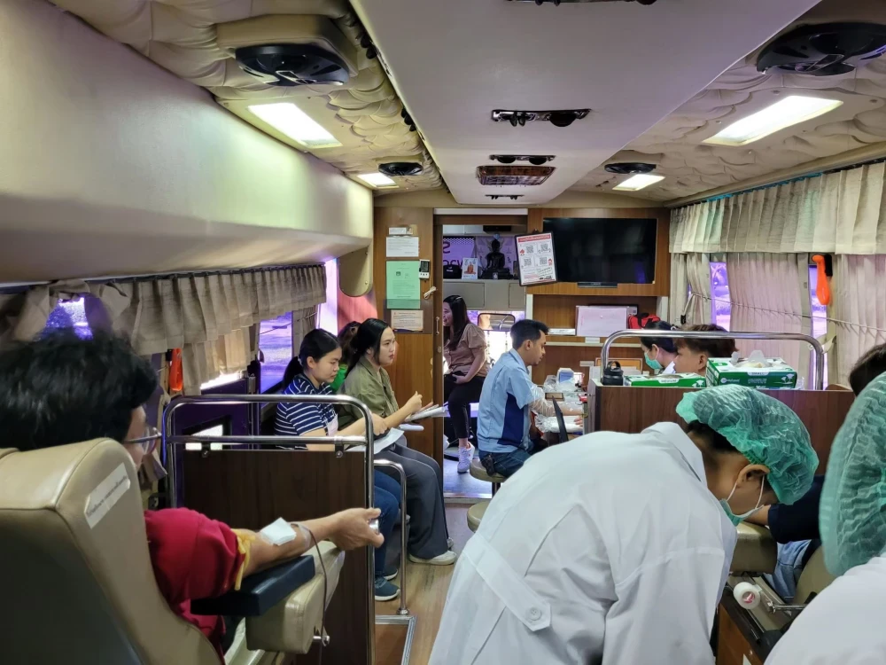 A blood donation center Activities